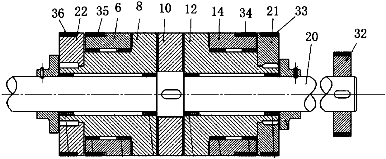 Five-component synchronous two-stage drafting and spinning method for colorful slub or dot yarn