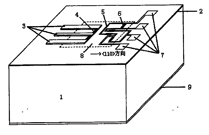 Piezoresistance type microwave power sensor and microwave power sensing method thereof