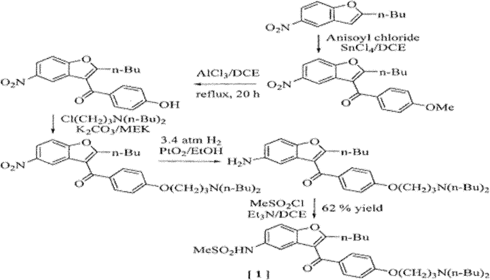 Preparation method and application of benzofuran derivate