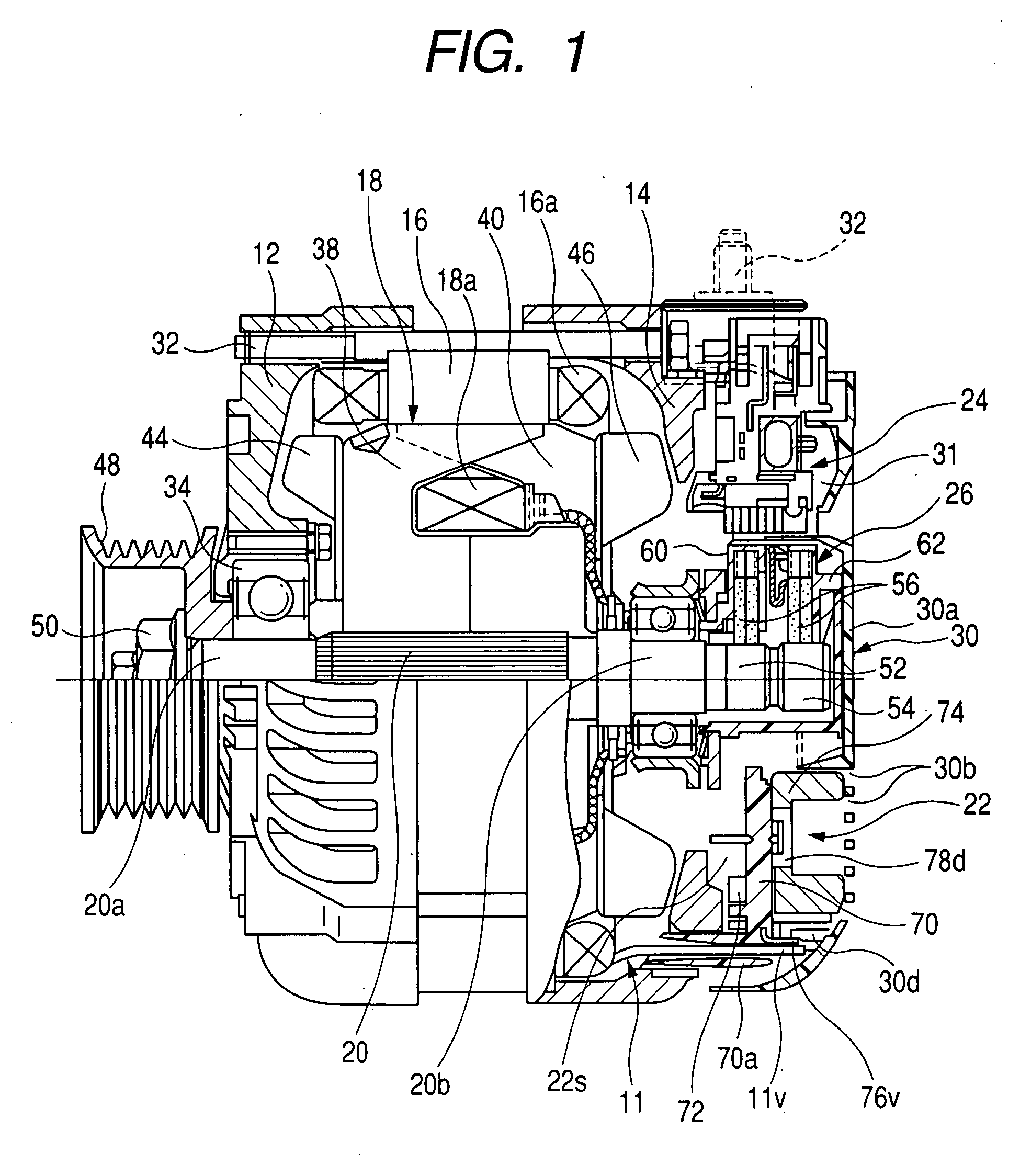 Vehicle alternator with improved end cover structure