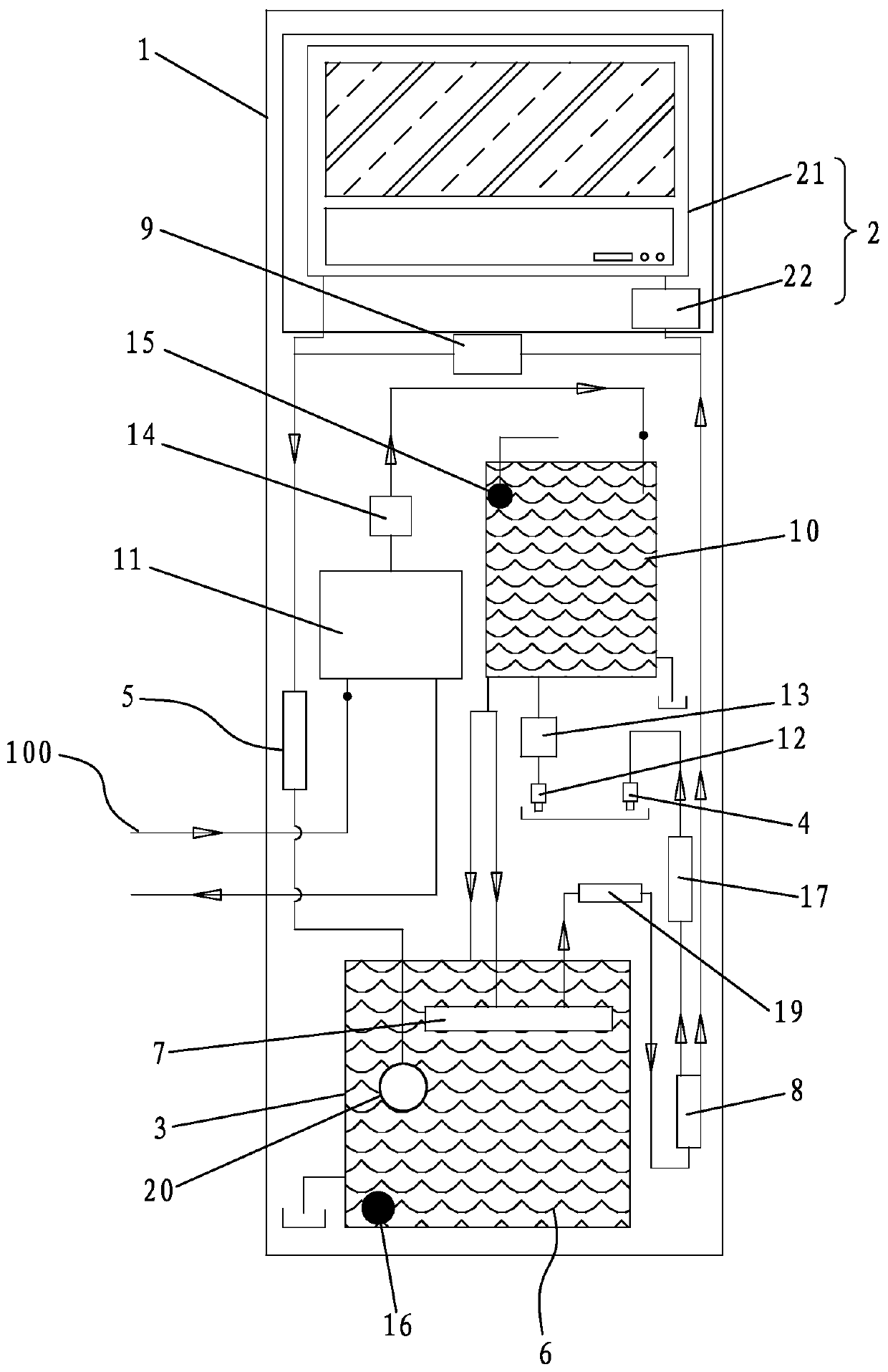 Drinking hot water and disinfection integrated machine