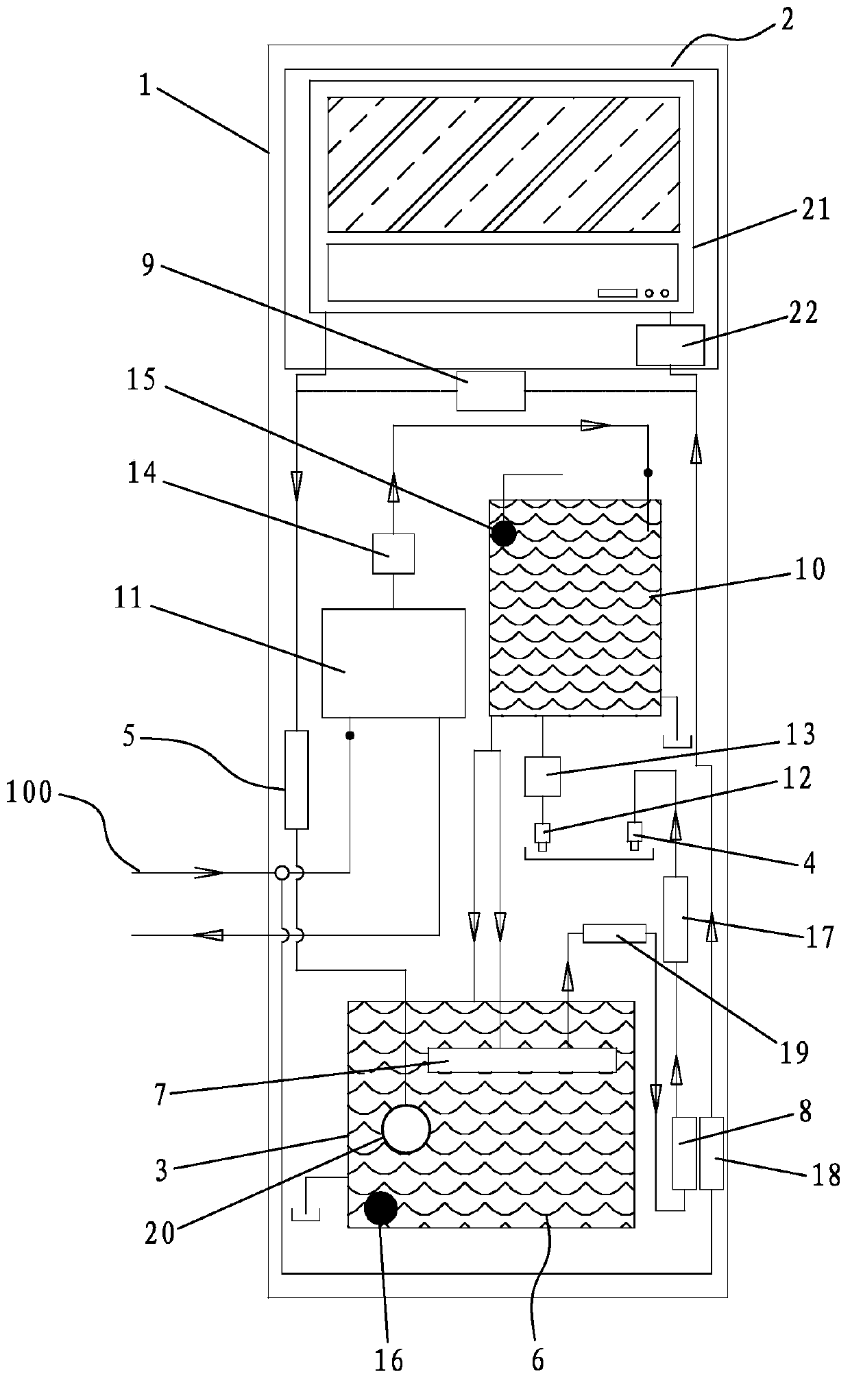 Drinking hot water and disinfection integrated machine