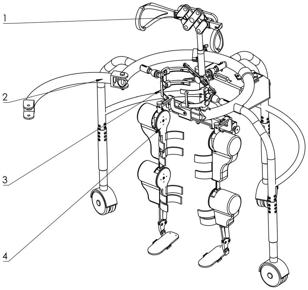 Trunk-supported walking aid lower limb power orthosis