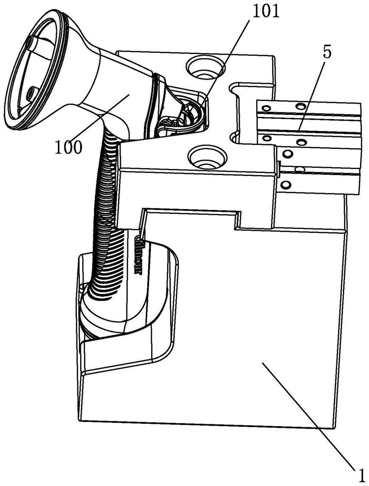 Installation device of water gun buckle hook