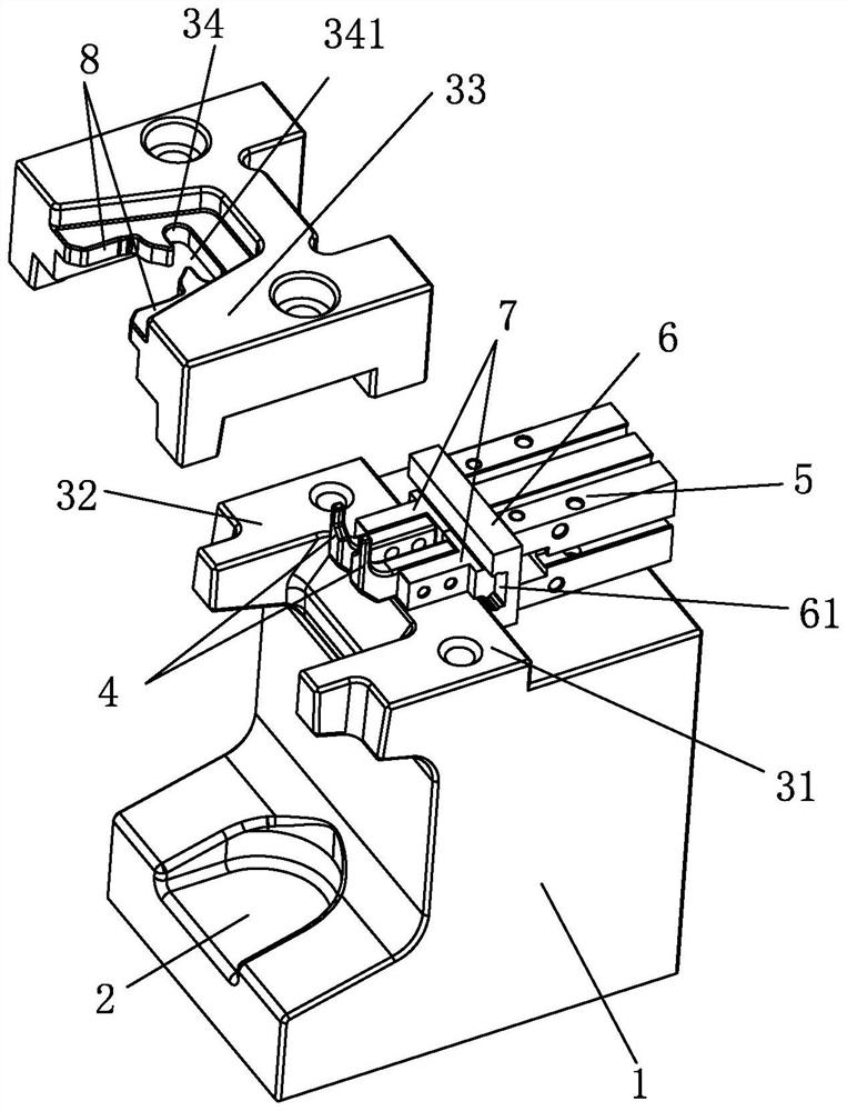 Installation device of water gun buckle hook