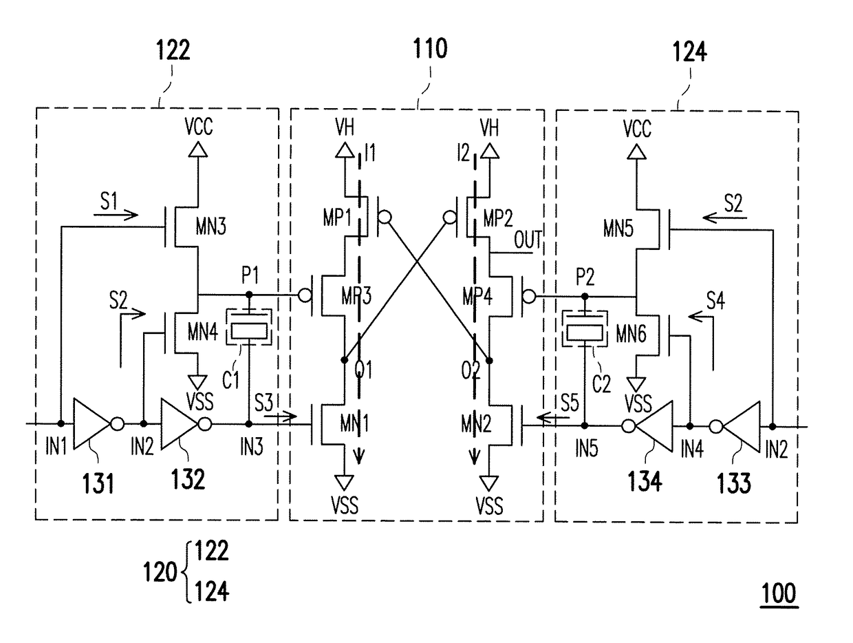 Voltage level shifter