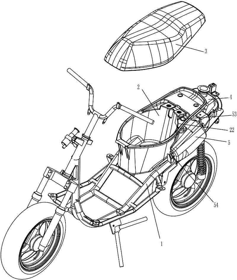 Motorbike with built-in machine oil pot