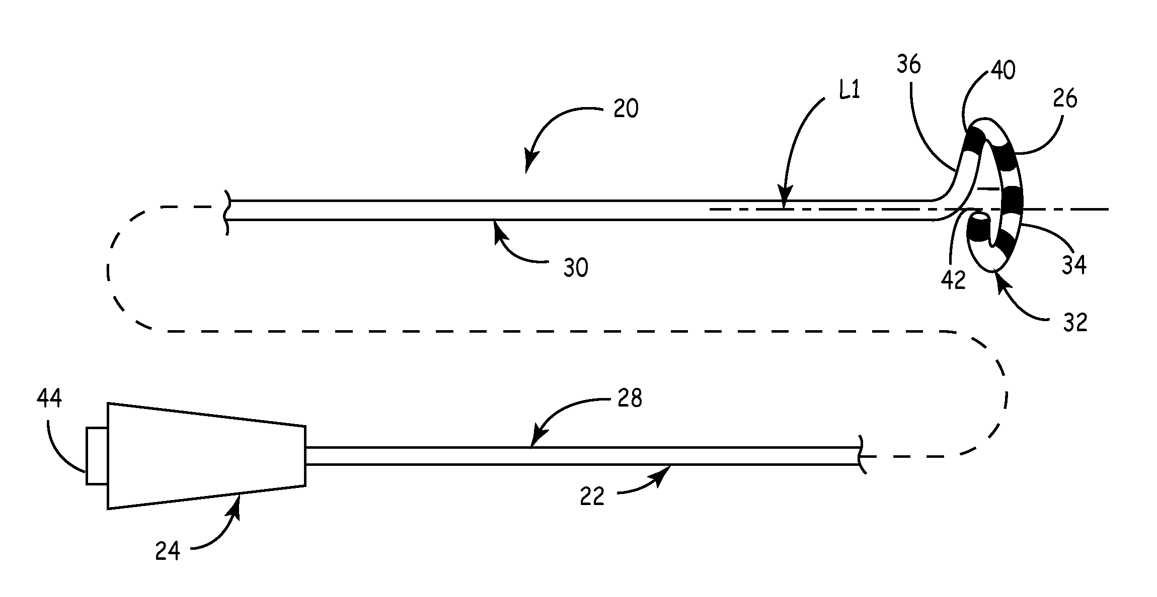 Ablation Catheter Assembly with Radially Decreasing Helix and Method of Use