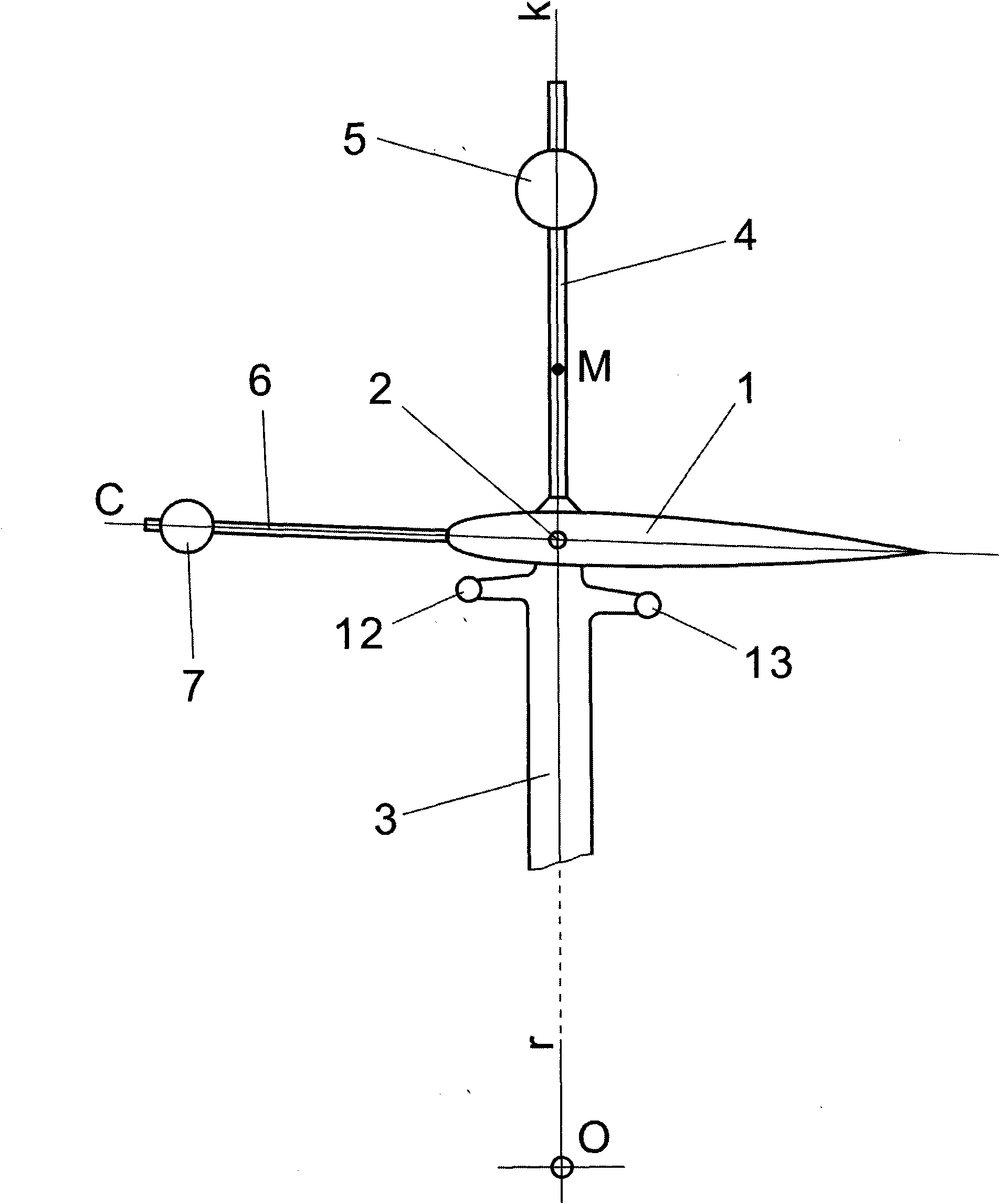 Method and mechanism for controlling deflection angle of blade of vertical axis wind turbine