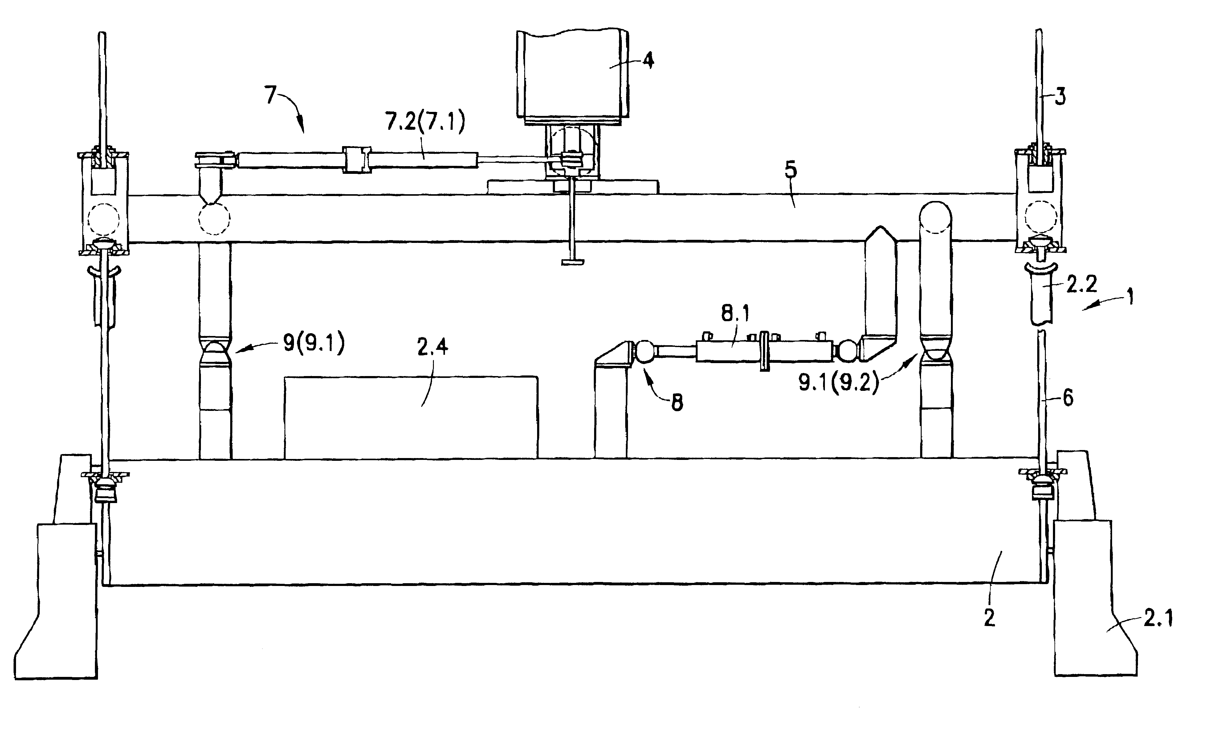 Apparatus for the automated handling of loads