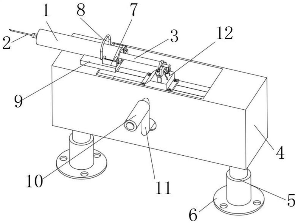 Contrast agent auxiliary injector for intervention department and auxiliary supporting assembly thereof