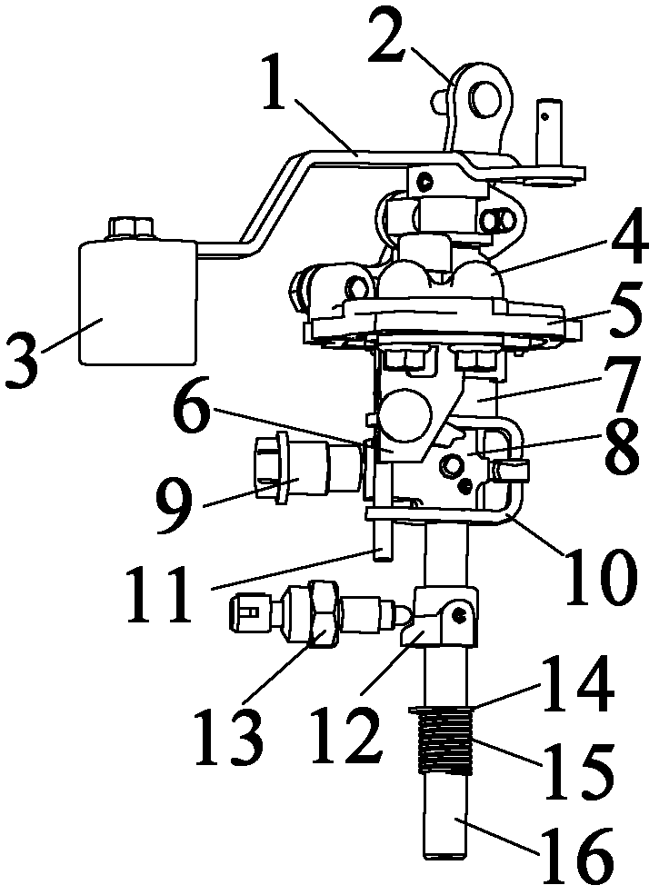 Gear selecting and shifting mechanism for automobile transmission