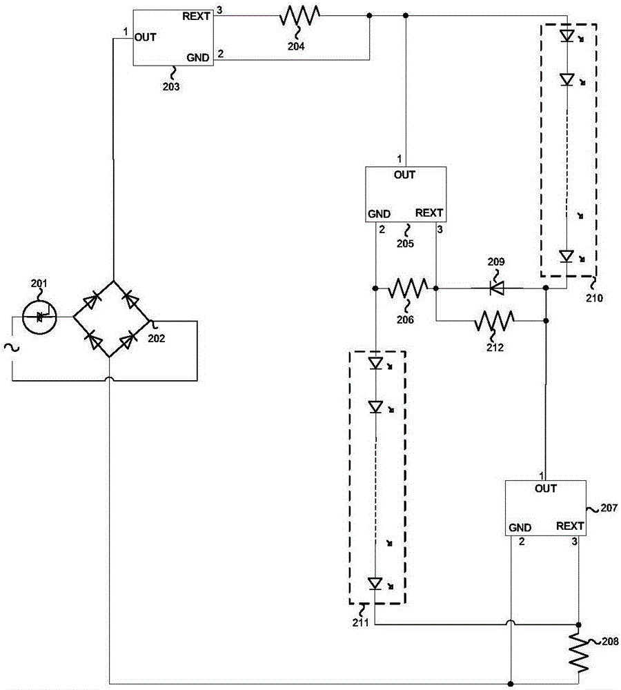 Linear constant-current circuit for light modulation of silicon controlled rectifier