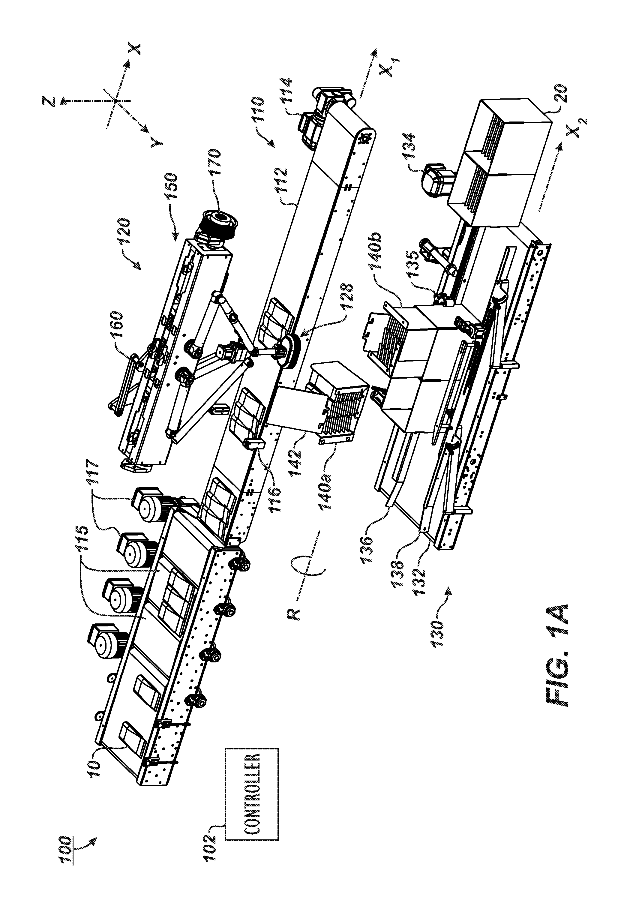 Case packing system having robotic pick and place mechanism and dual dump bins