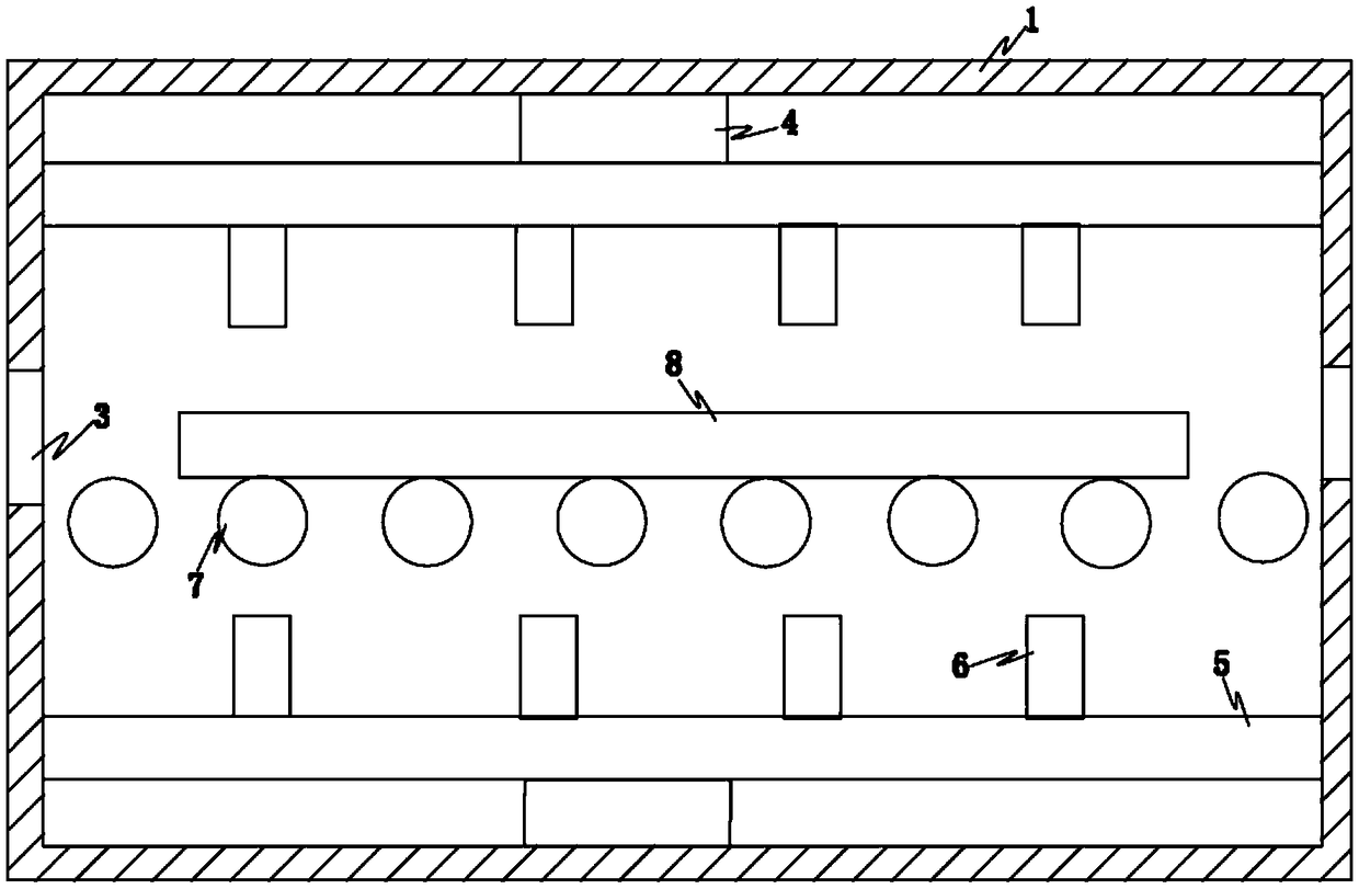 Reverse bending type glass hot-bending furnace