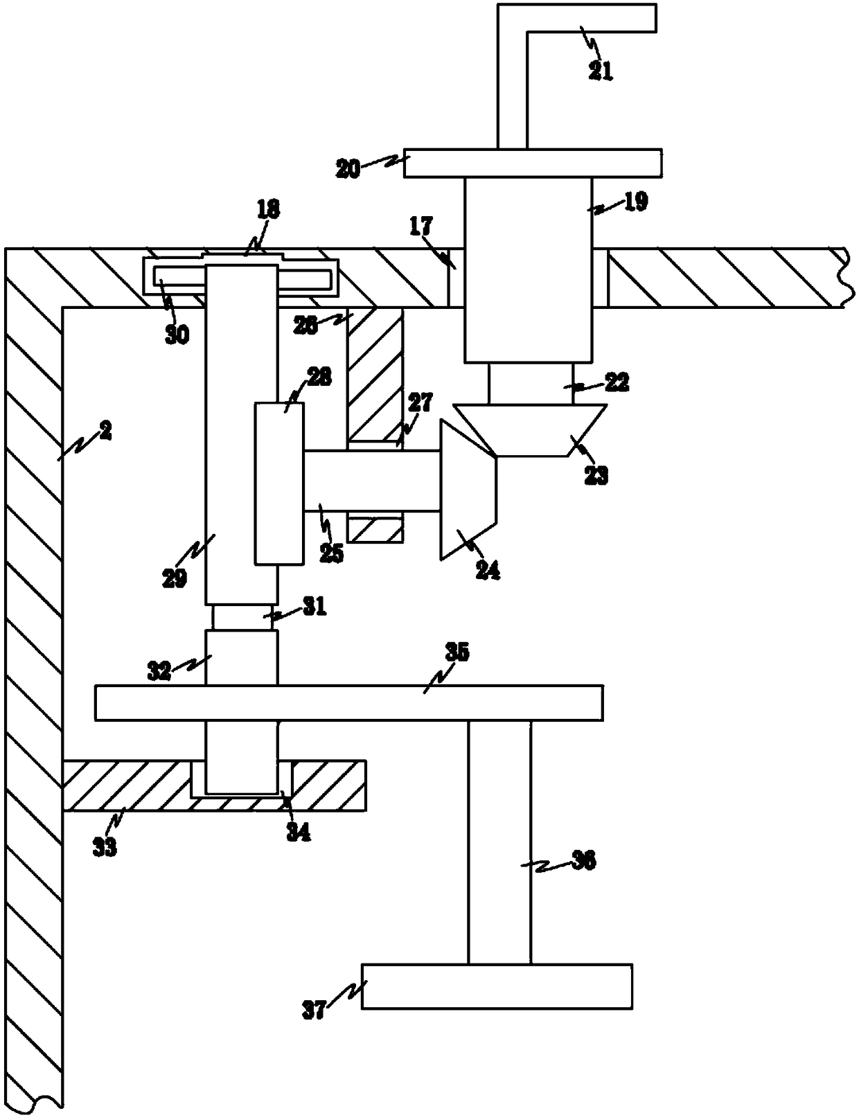 Reverse bending type glass hot-bending furnace