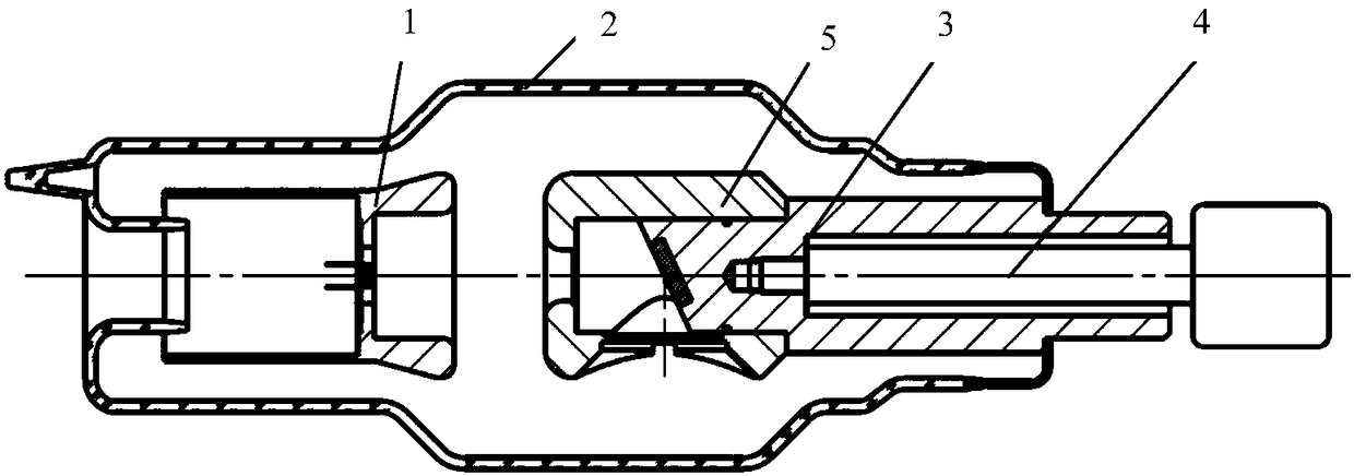 X-ray tube with hollow structure