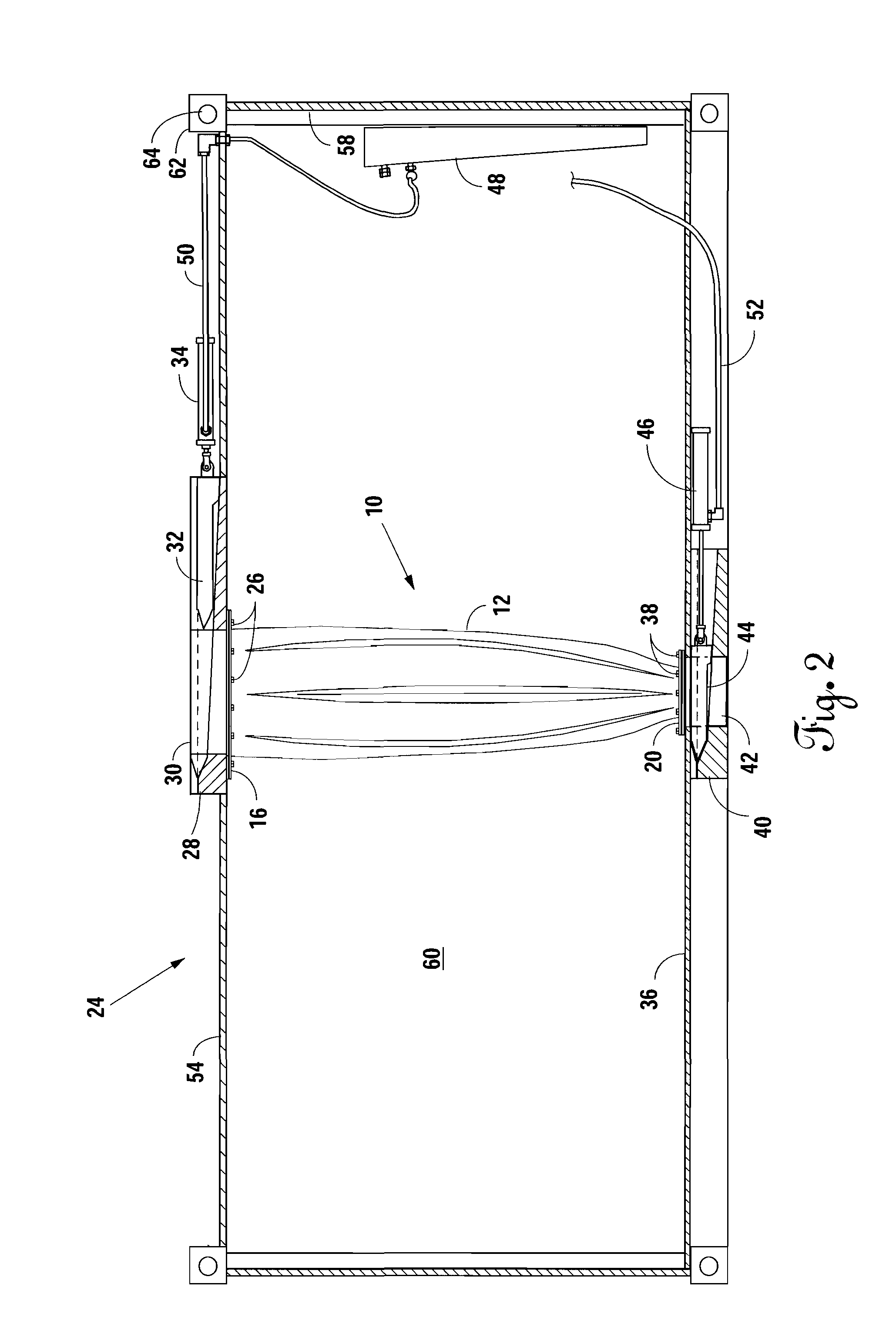 Intermodal container having a resilient liner