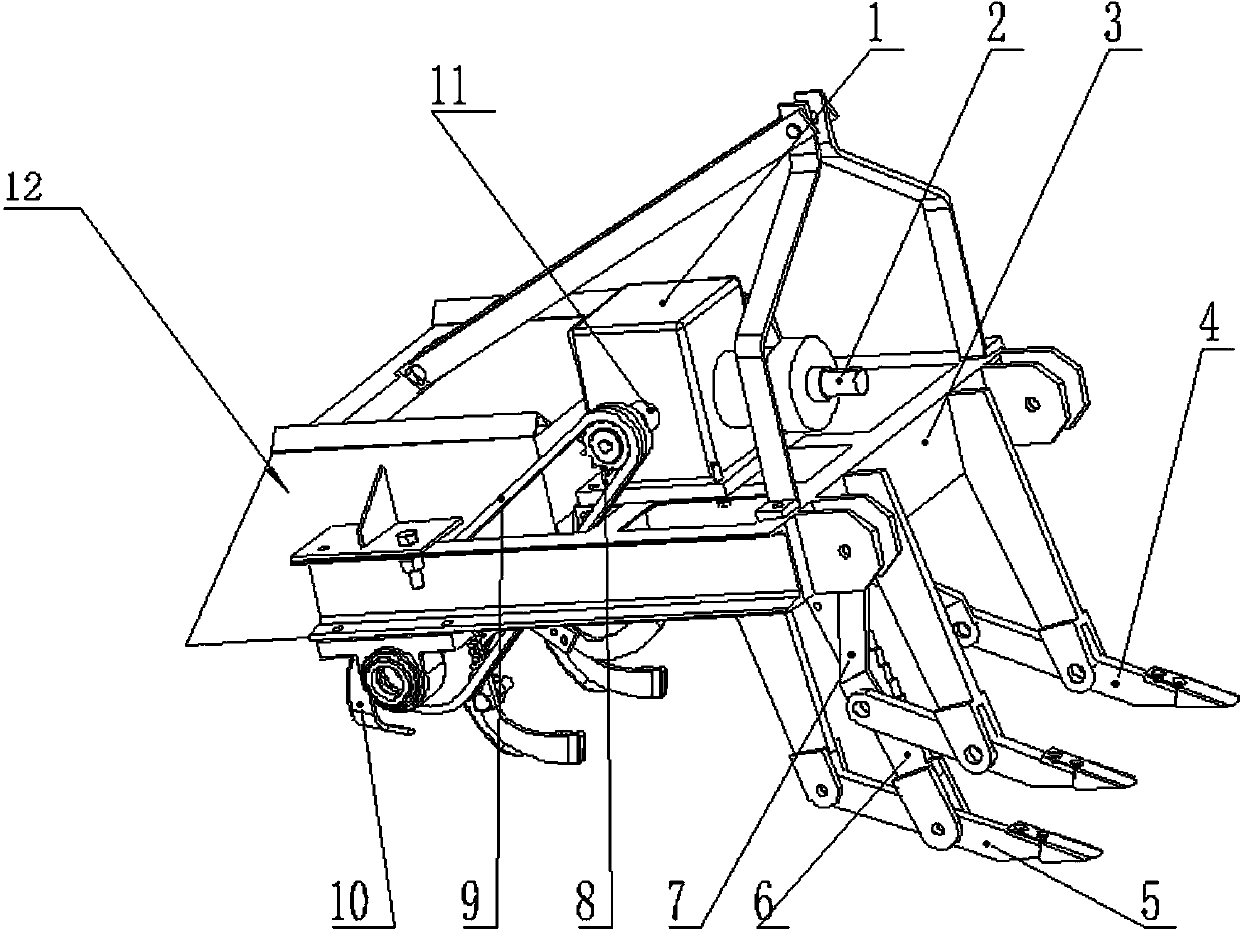 Narrow deep-loosening rotary cultivator