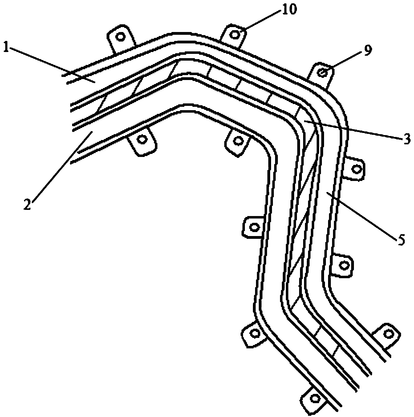 Automobile pipeline fixing bracket