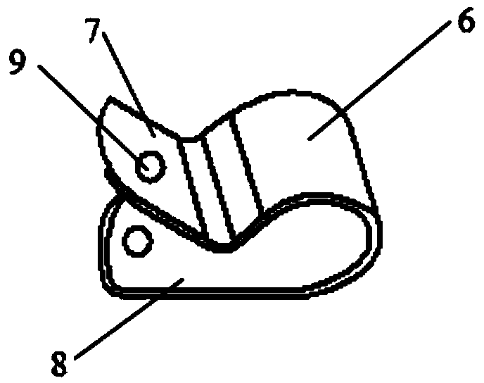 Automobile pipeline fixing bracket