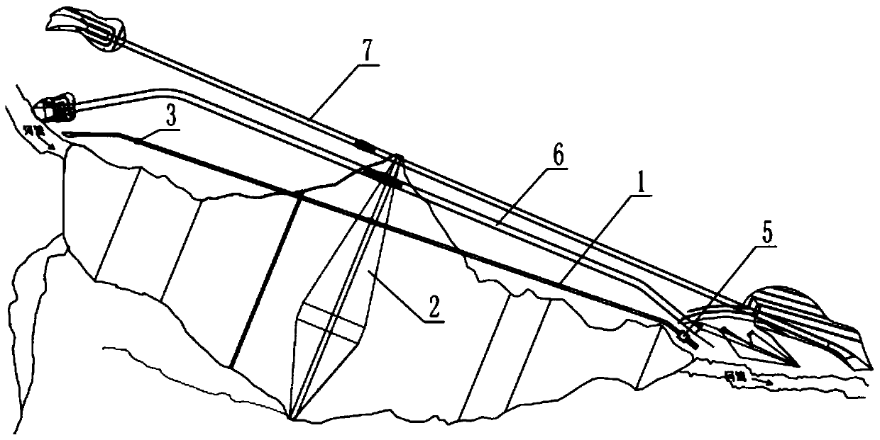 Multifunctional ecological water supply hole structure for ultrahigh rock-fill dam