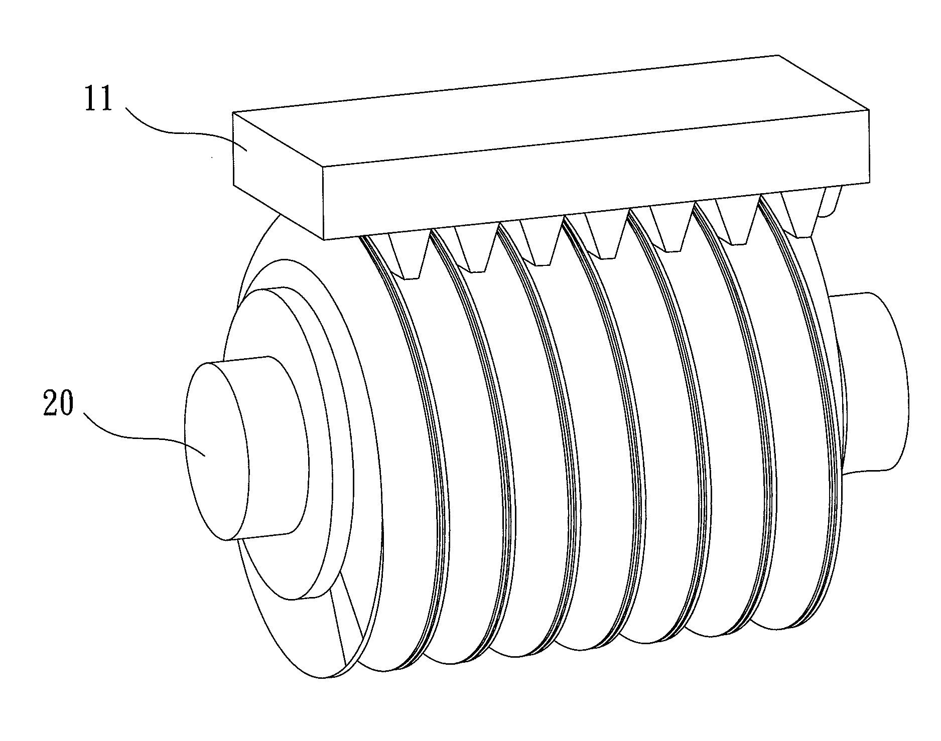 Variable-Tooth-Thickness Worm-Type Tool and Method For Using The Same To Fabricate Gears