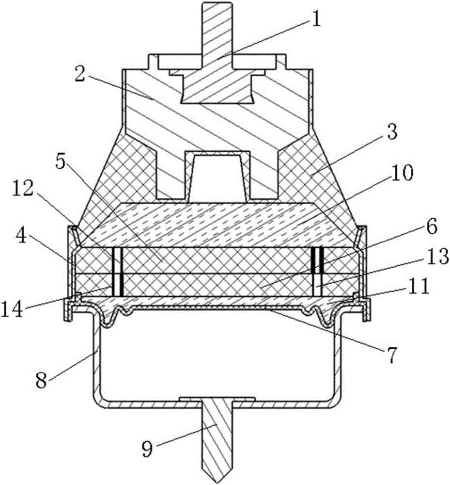 Active control hydraulic suspending structure