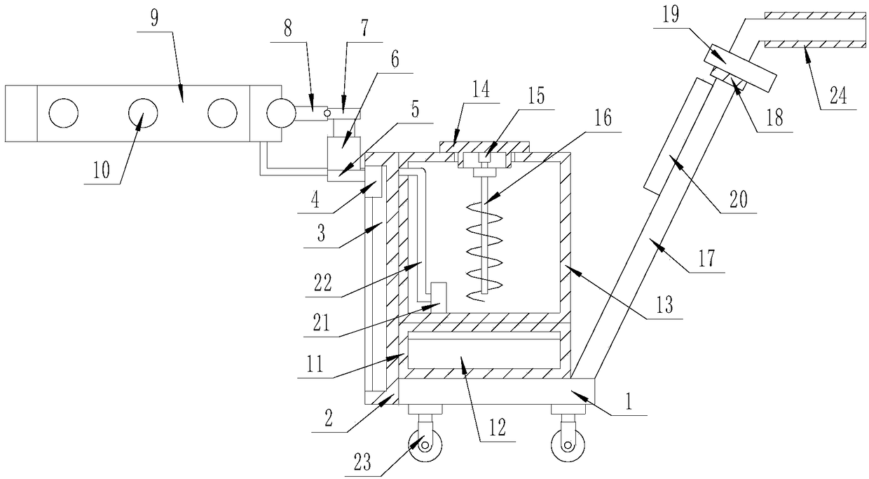 Municipal tree paint spraying device