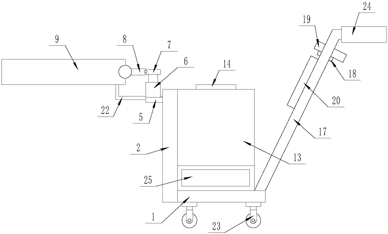 Municipal tree paint spraying device