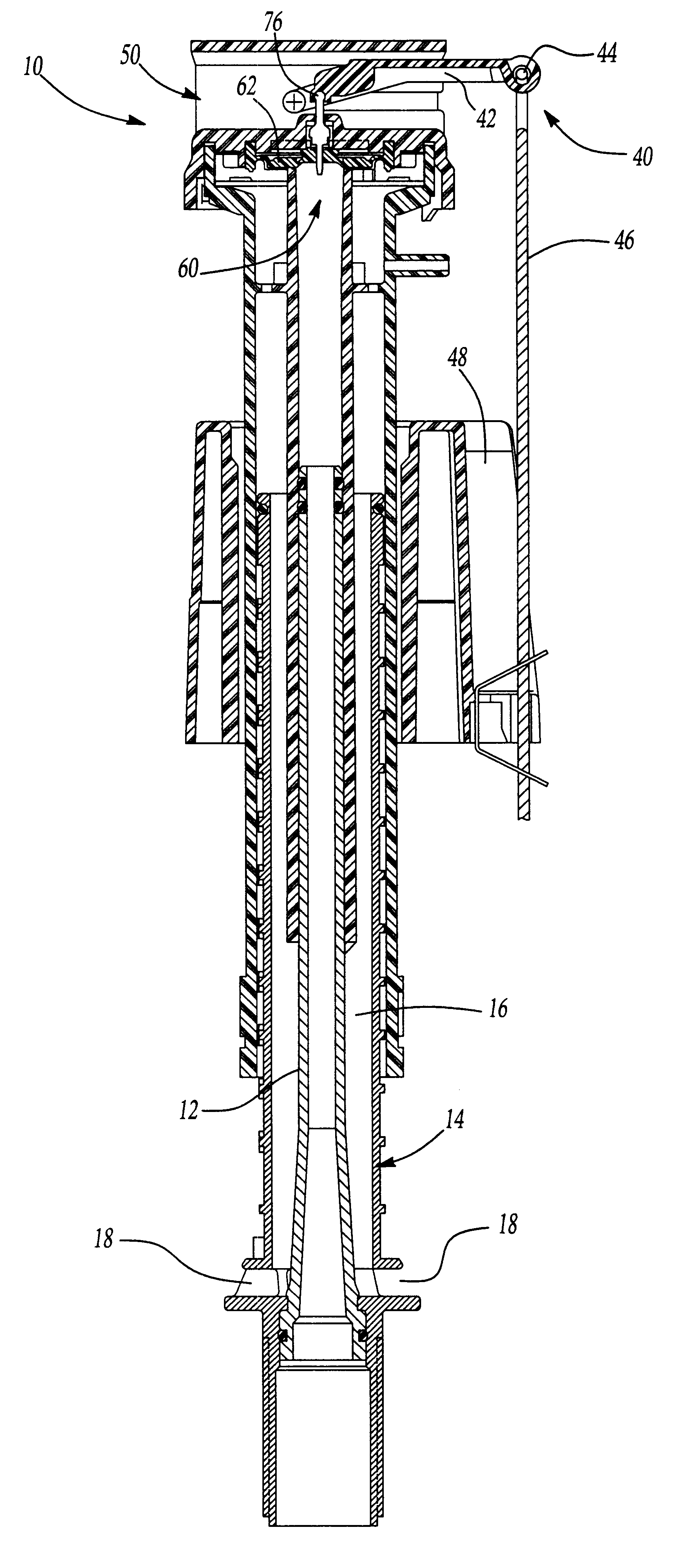 Toilet tank fill valve with float