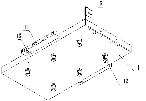 Unloading and positioning device suitable for robot loading and unloading flexible production line