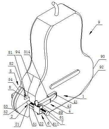 In-plane free-angle puncture guide device capable of being used for probes of various brands