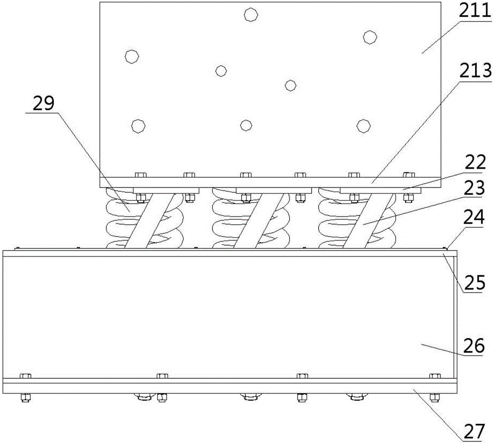 Vibration reducing device, vibration screen and asphalt mixing station