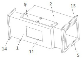 CMC flame tube test box and test method thereof