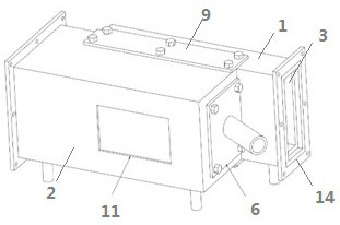 CMC flame tube test box and test method thereof