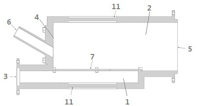 CMC flame tube test box and test method thereof