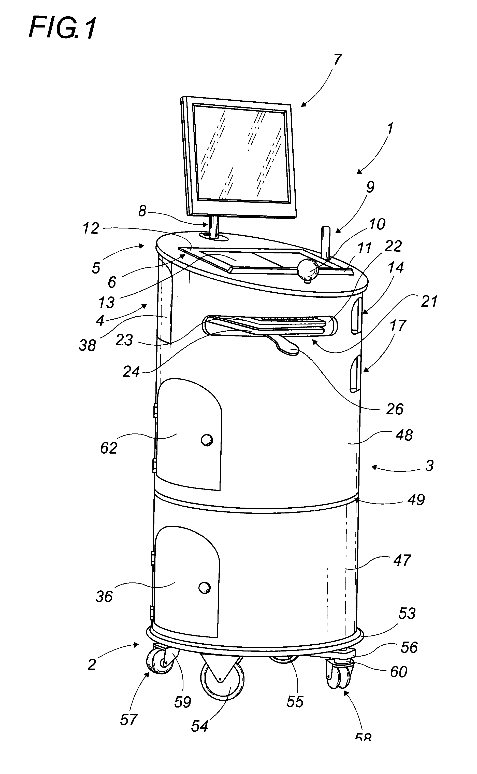 Multimedia, multiservice and connectable mobile assembly for diagnosis, prescriptions, medical checkups and nursing care