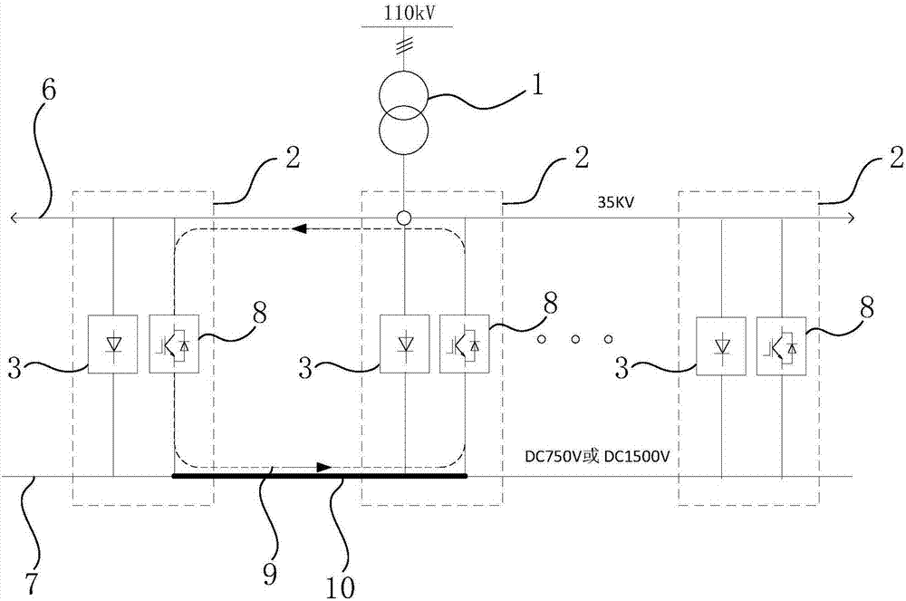 Overhead contact system intelligent ice melting system