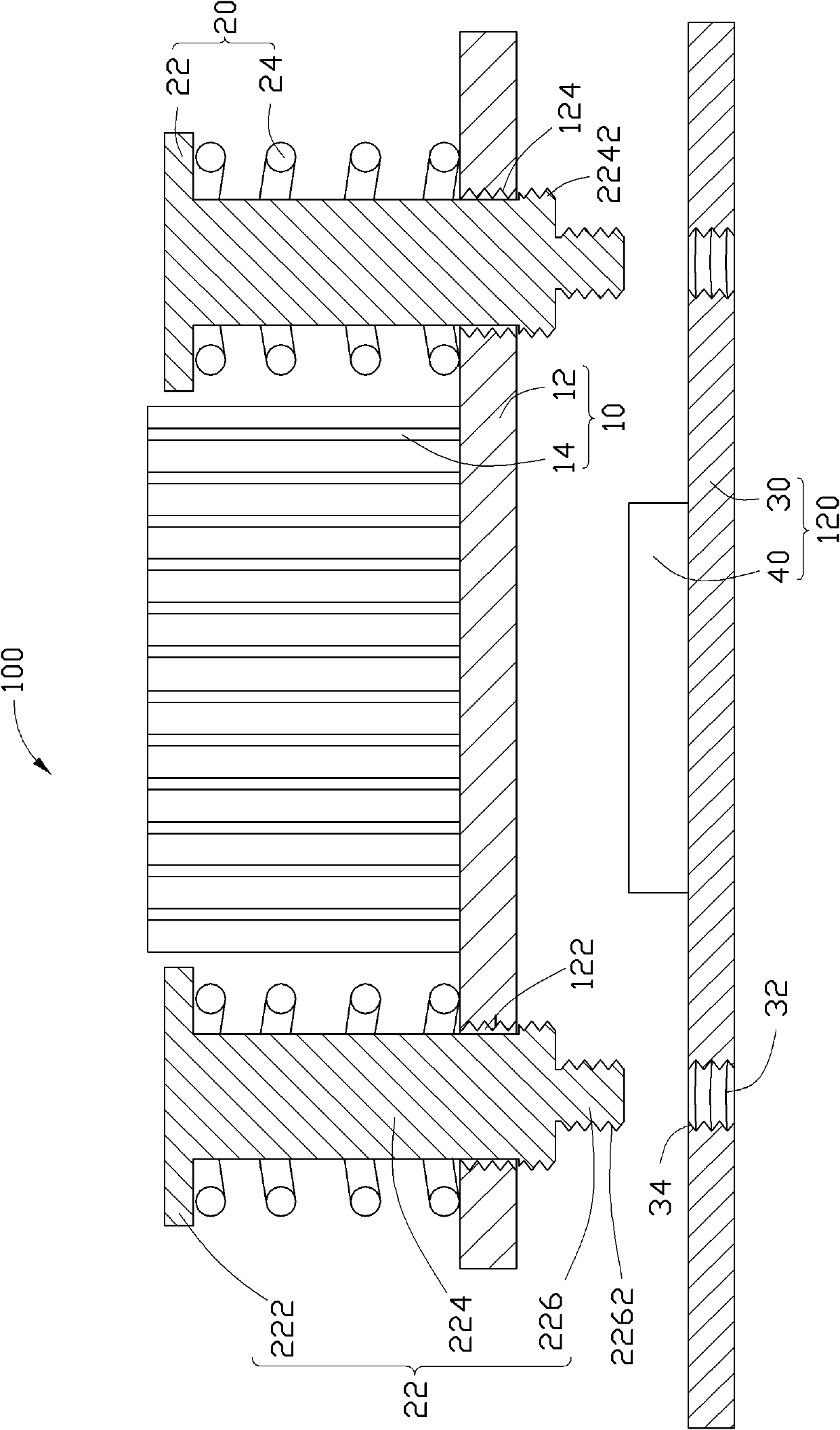 Heat-radiating device combination and electronic device employing same