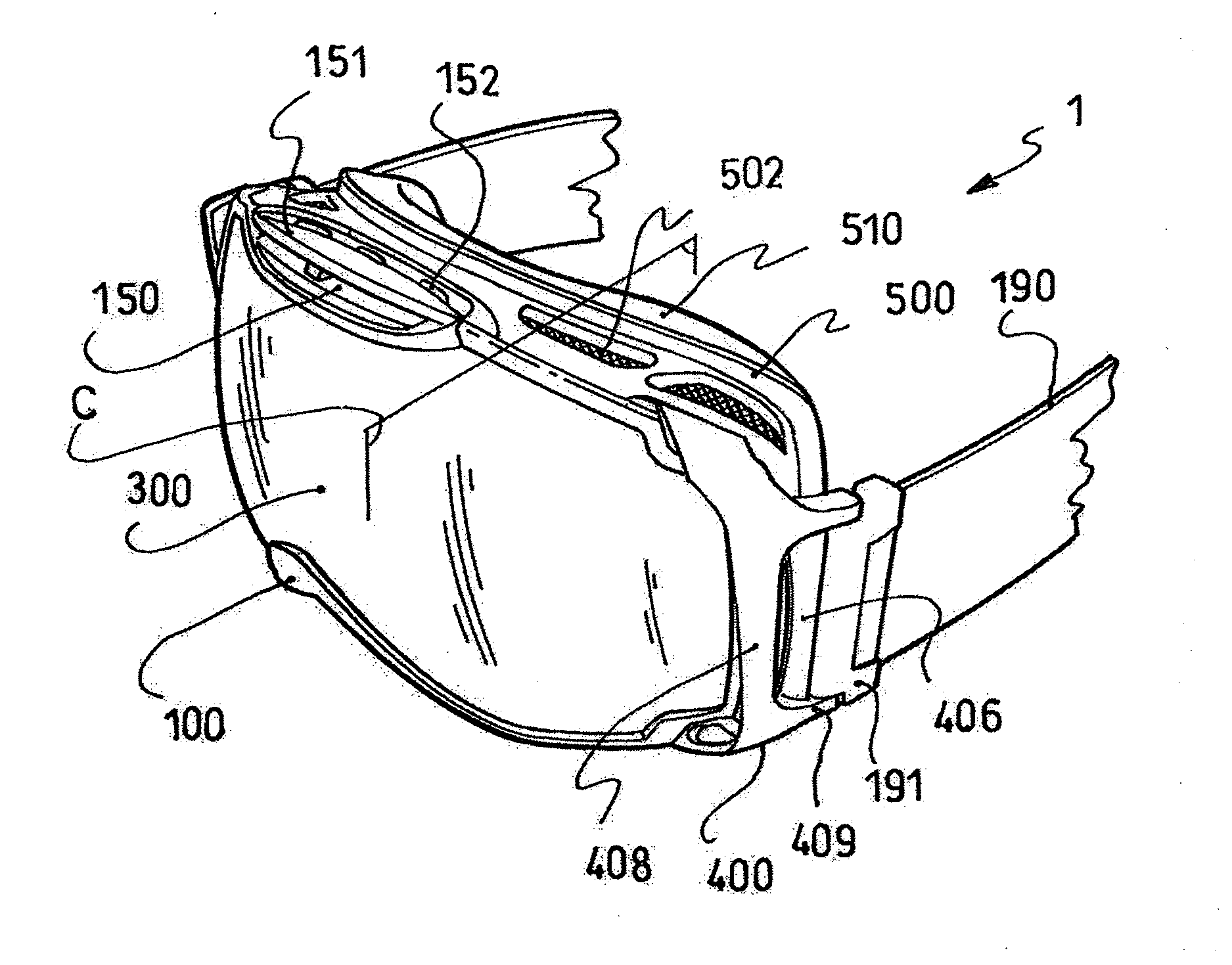 Protective mask for the practice of outdoor sports