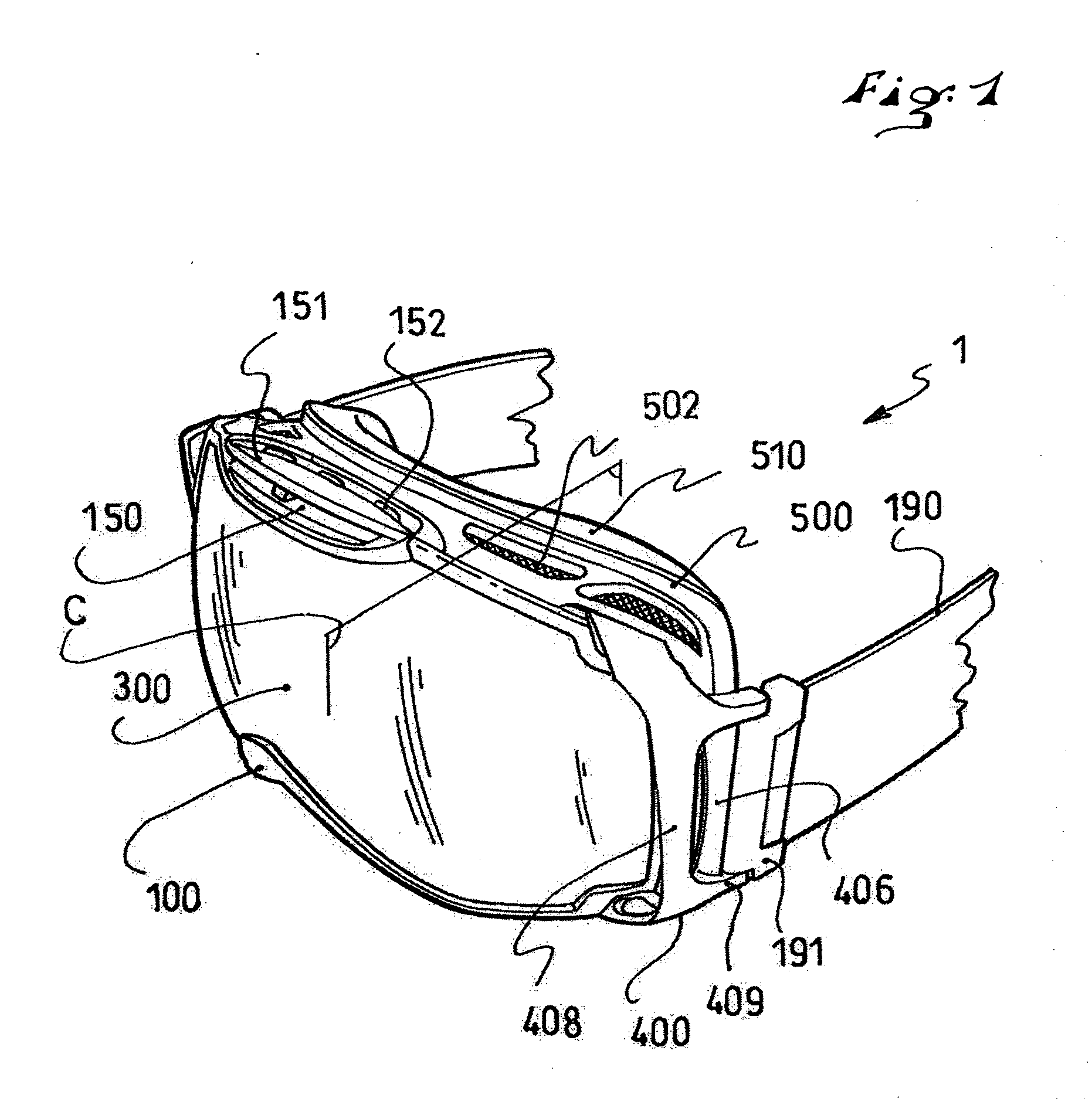 Protective mask for the practice of outdoor sports