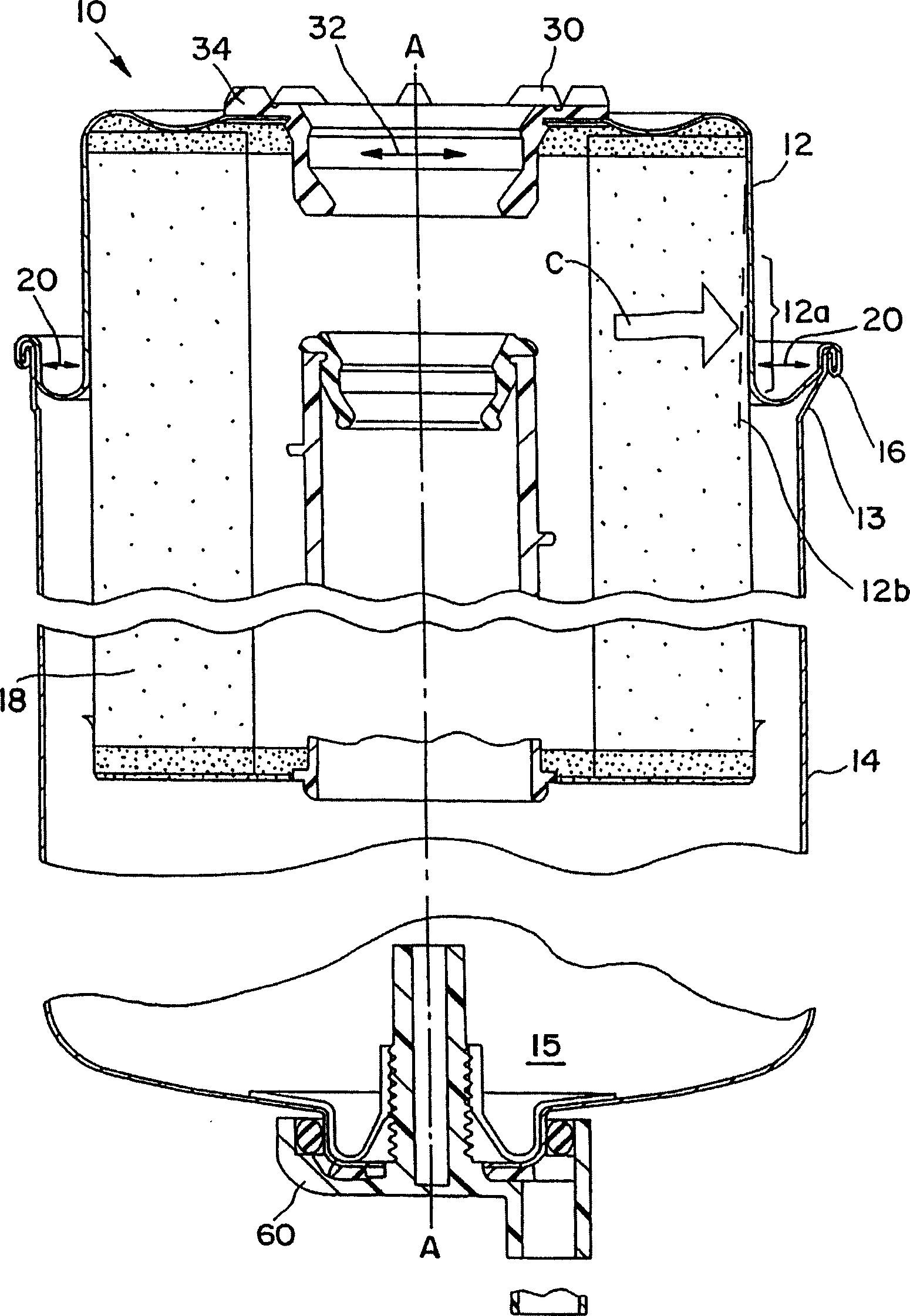 Eccentric interference retention system for a filter cartridge