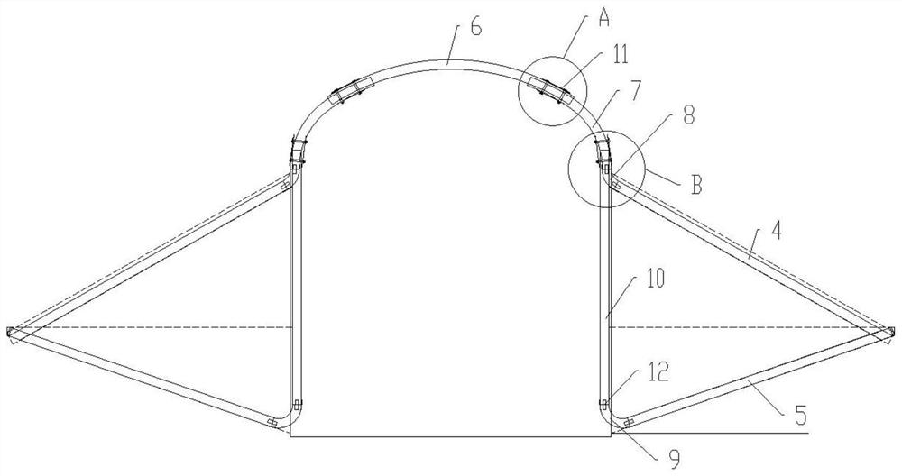 Mine laneway supporting steel arch and mounting method thereof