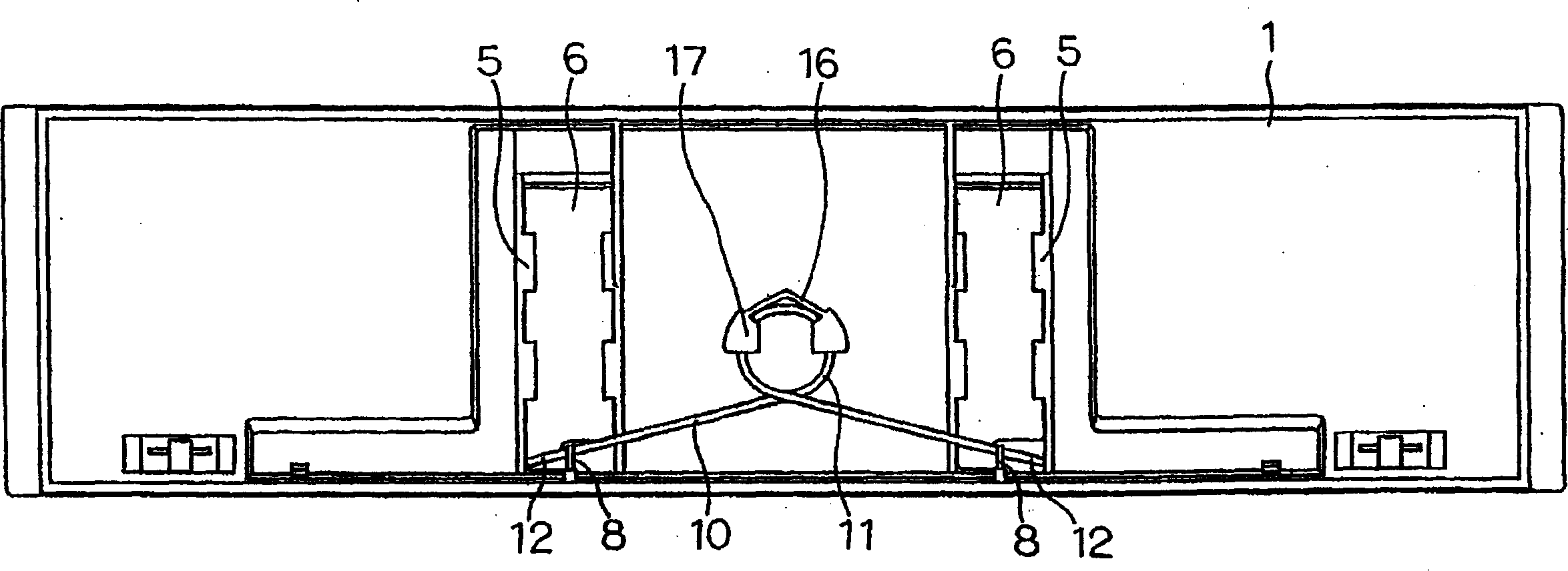 Posteriorly fitted room mirror for automobile