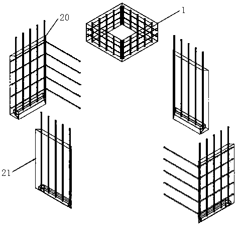 Deconstructed finite element assembled prestressed pile suitable for pile bottom hammering pile driving