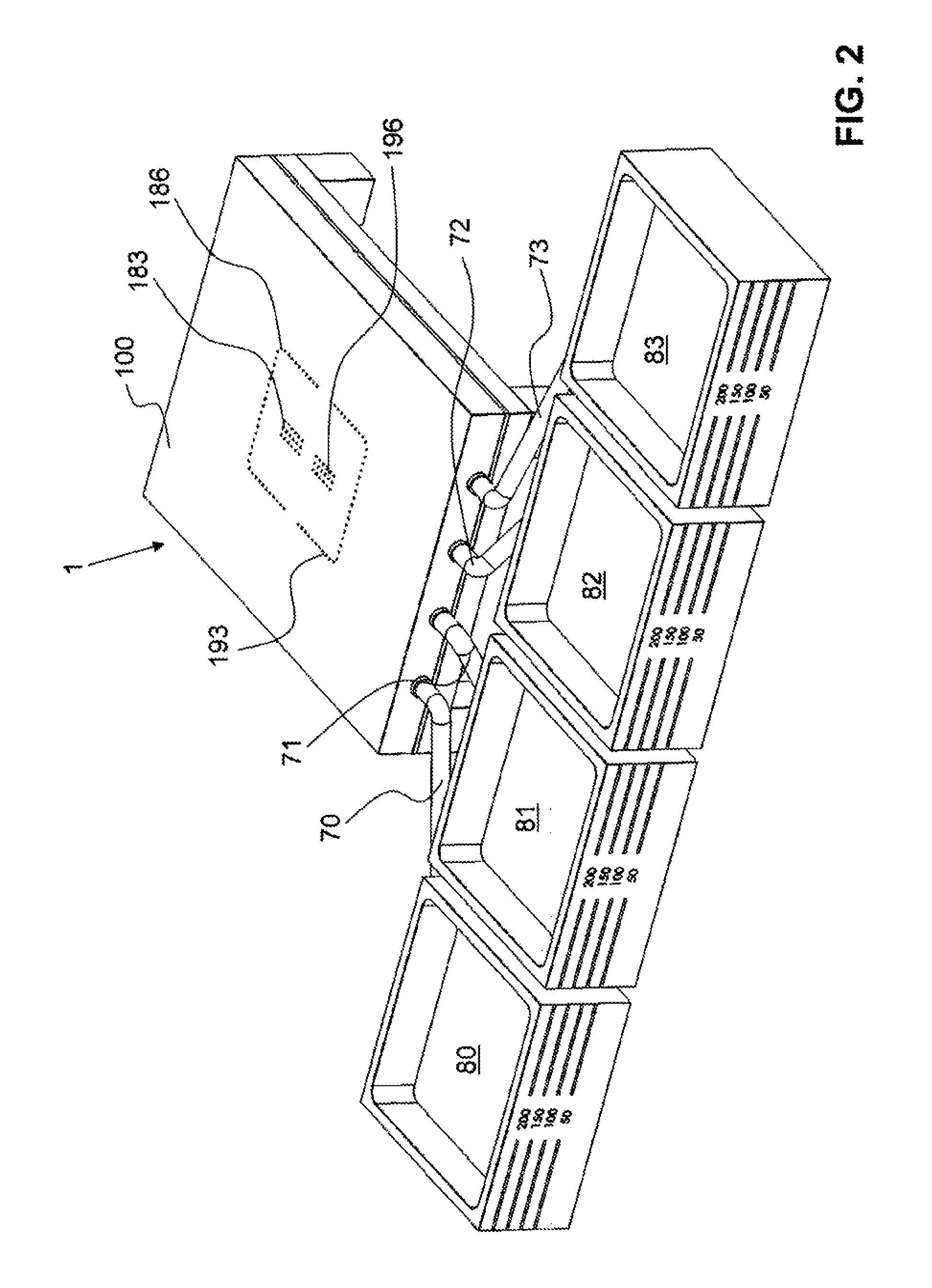 Test unit for wound drainage dressings