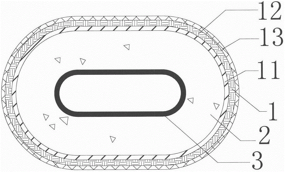 Bamboo composite pipe-steel pipe internal-external constraint concrete composite structure