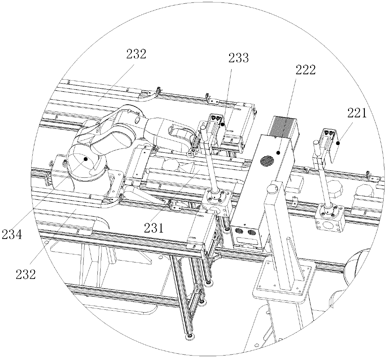 Automatic packaging line for simultaneous production in diversified mode