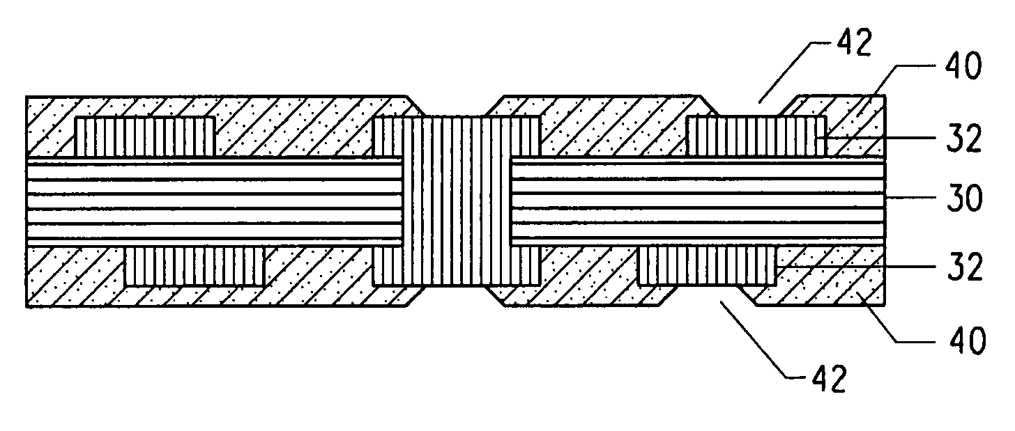 Printed circuits prepared from filled epoxy compositions